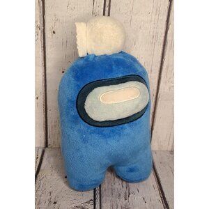7" Among Us Blue Impostor Plush Stuffed Animal Toilet Paper Roll Hat Series 2